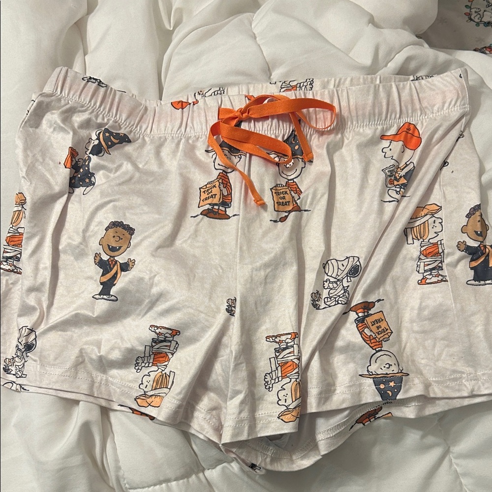 Peanuts Halloween pj shorts